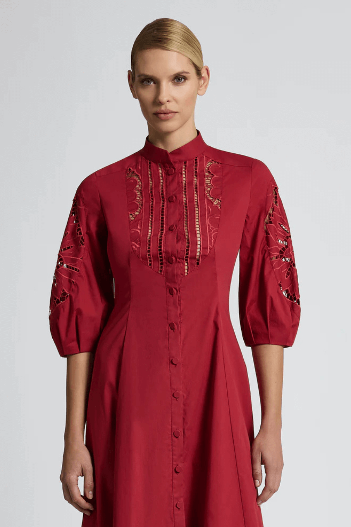 LETITIA SHIRT DRESS GARNET