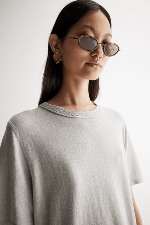 LEWIE KNIT TOP GREY MARLE