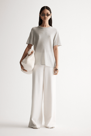 LEWIE KNIT TOP GREY MARLE