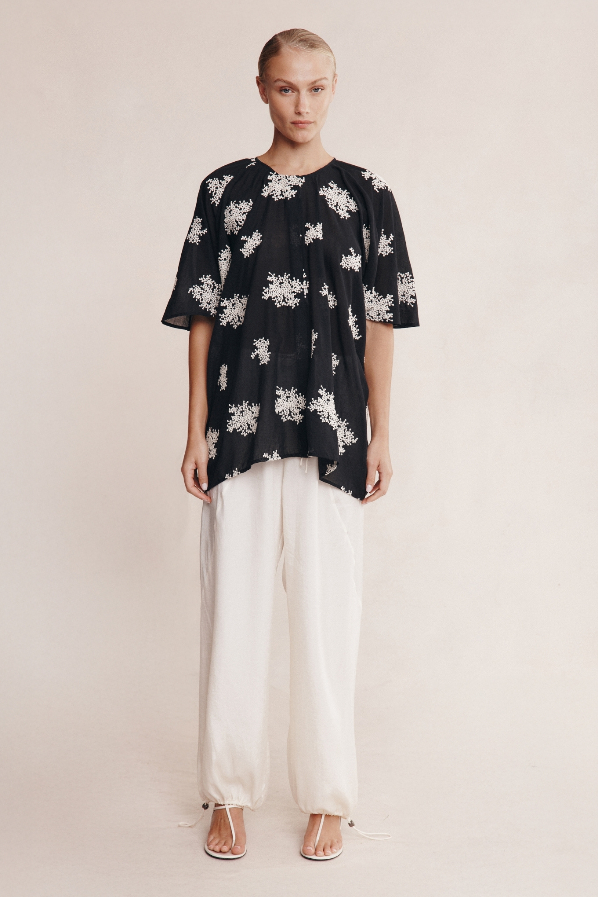 LIBERTY SHORT SLEEVE SHIRT RICE FLOWER