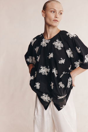 LIBERTY SHORT SLEEVE SHIRT RICE FLOWER