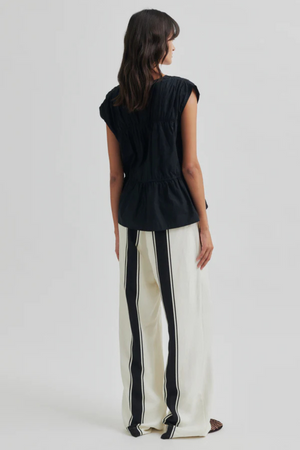 LIE BLOCK STRIPE PANT WHITE