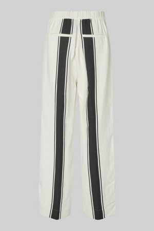 LIE BLOCK STRIPE PANT WHITE