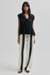 LIE BLOCK STRIPE PANT WHITE