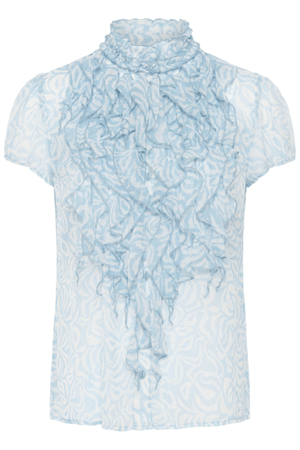 LILJA CRINKLE SHIRT CERULEAN BLUE