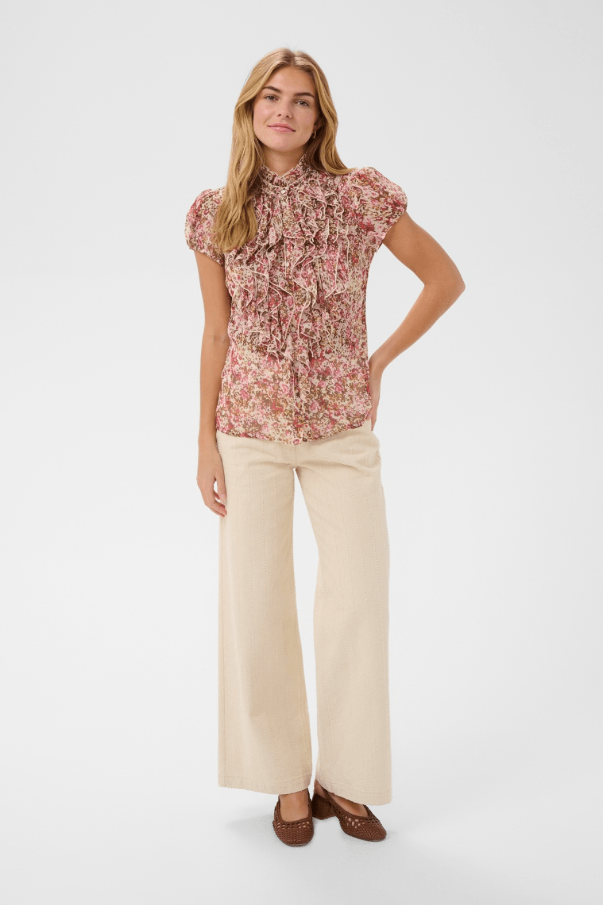 LILJA CRINKLE SHIRT BALLERINA BRUSHED BLOOM