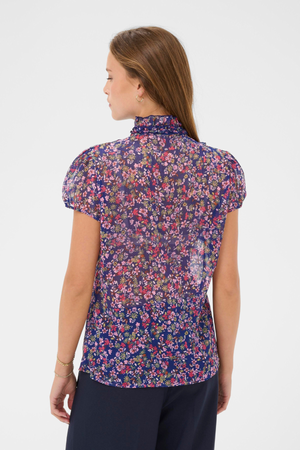 LILJA SHIRT NAVY PEONY BLOOM