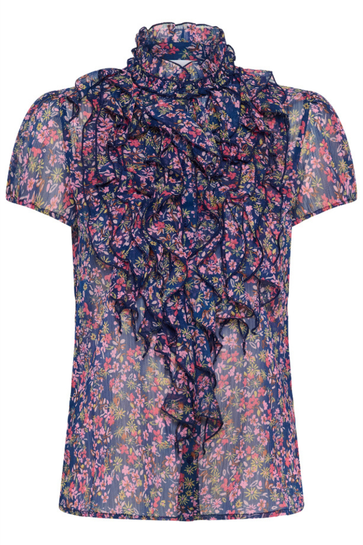 LILJA SHIRT NAVY PEONY BLOOM