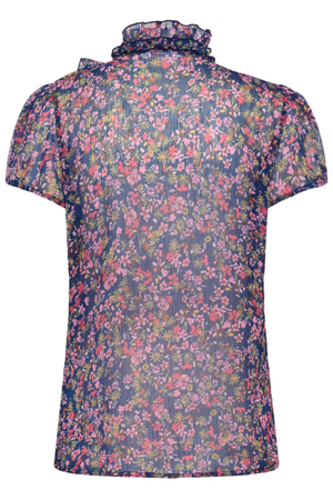 LILJA SHIRT NAVY PEONY BLOOM