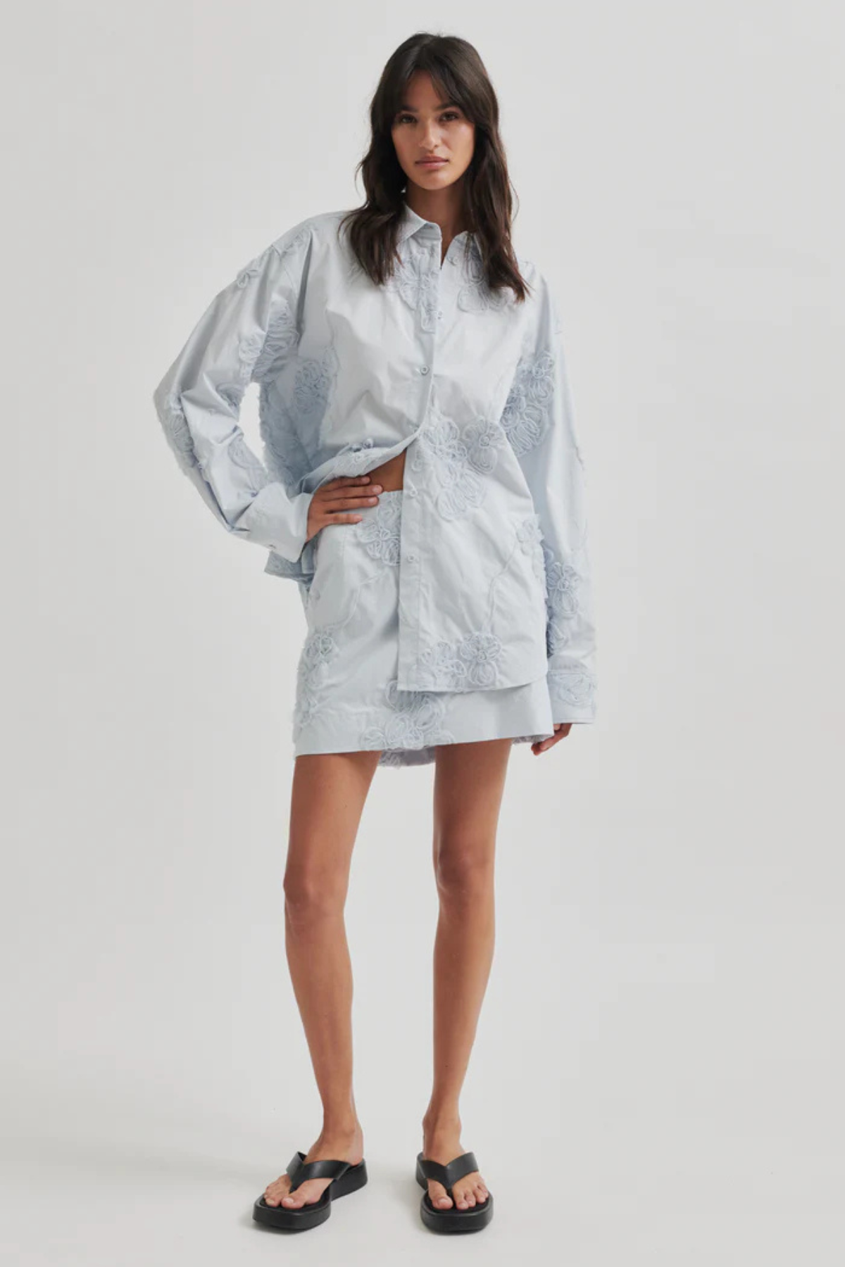 LIVERNO PRINTED SHIRT GRAY DAWN