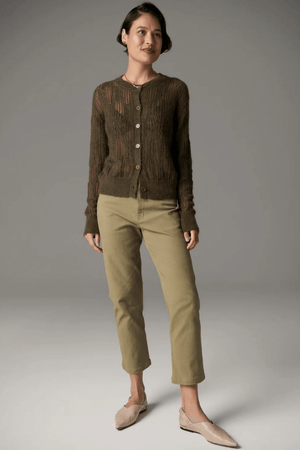 LIVIA CARDIGAN POINTELLE KHAKI