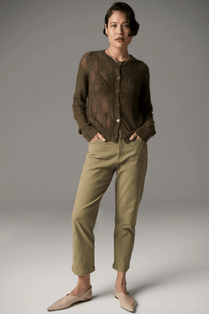 LIVIA CARDIGAN POINTELLE KHAKI