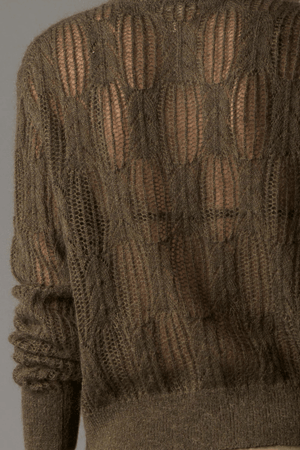 LIVIA CARDIGAN POINTELLE KHAKI