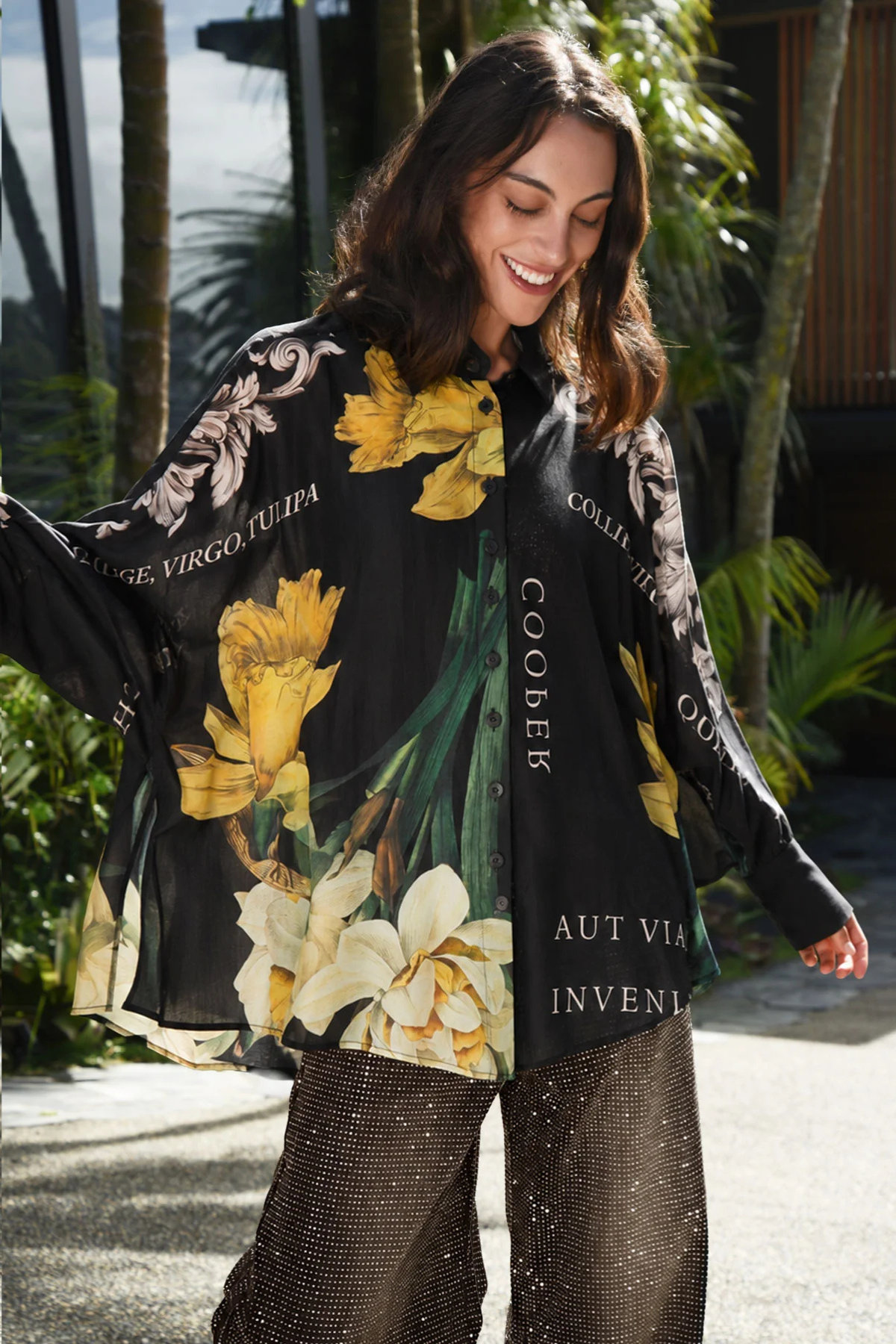 LIVING THE DREAM SHIRT LATIN PRINT
