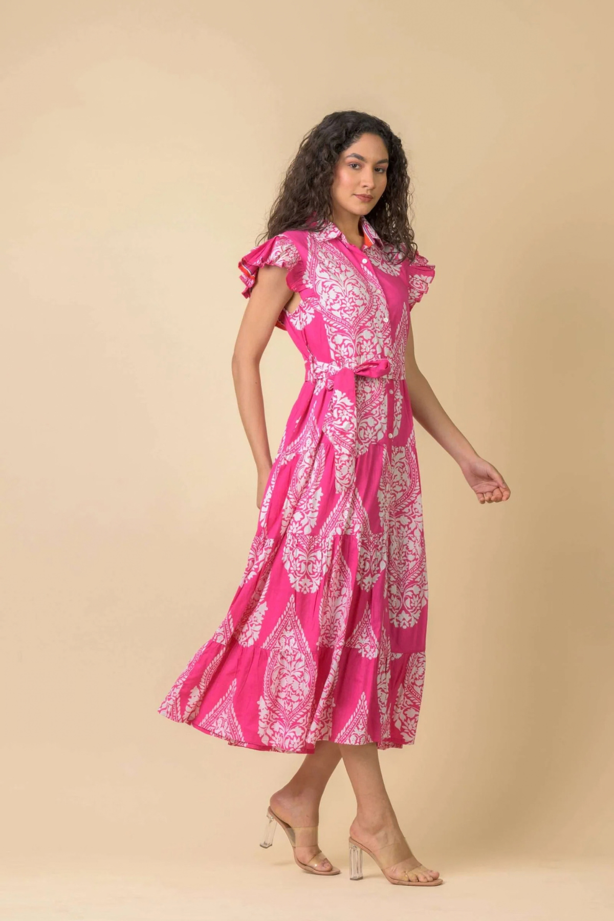 LONGBEACH DRESS EMPEROR PINK
