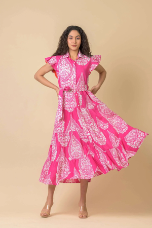 LONGBEACH DRESS EMPEROR PINK