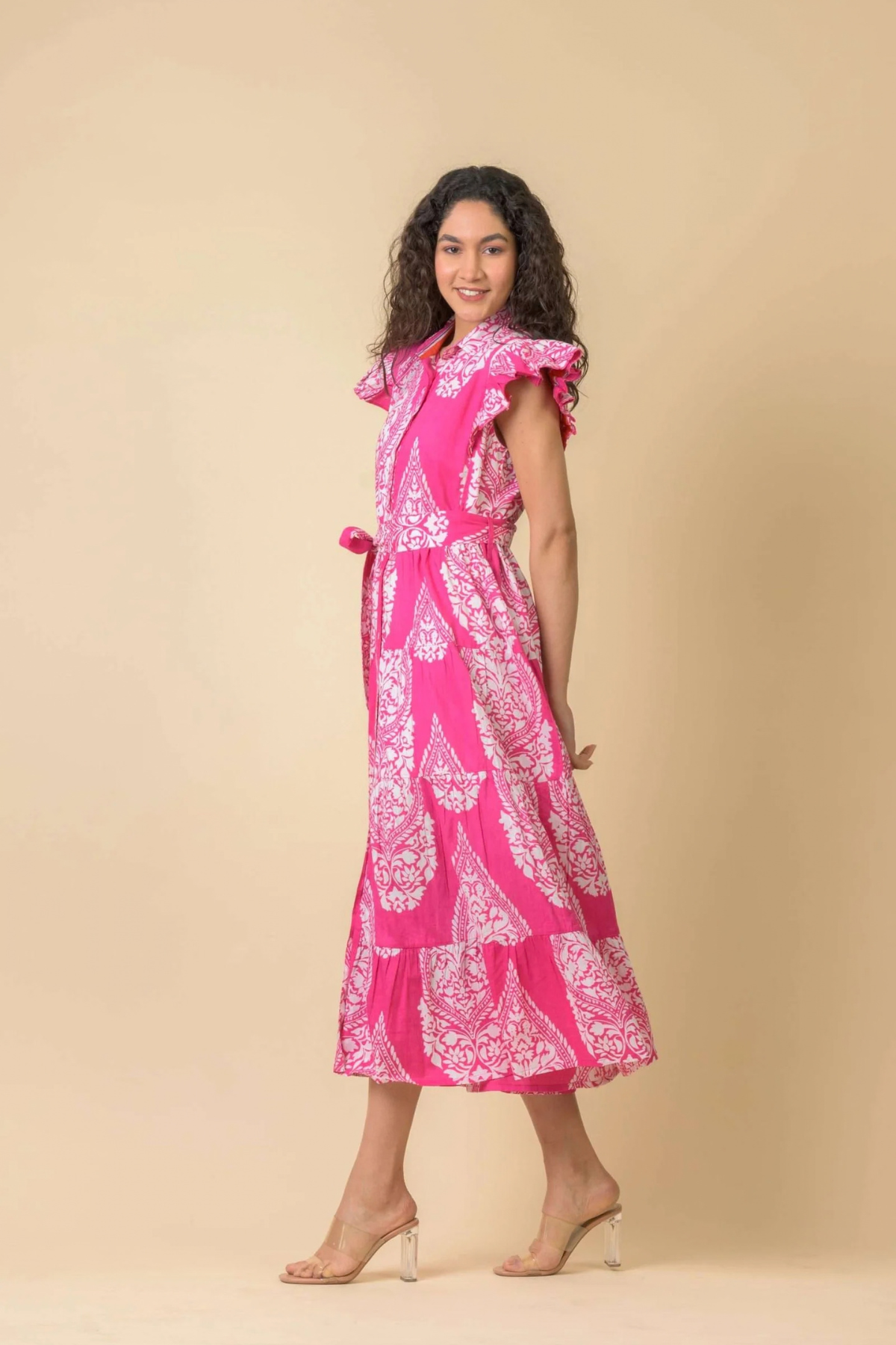 LONGBEACH DRESS EMPEROR PINK