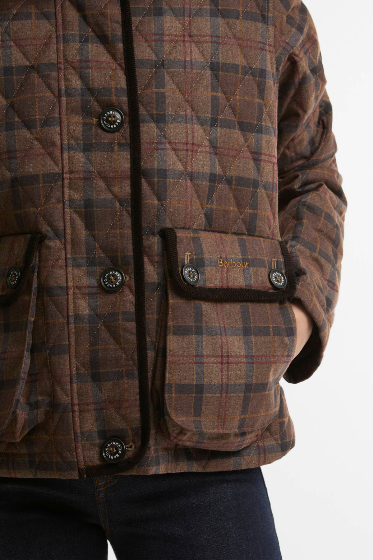 LOUDEN QUILTED JACKET MUTED TARTAN