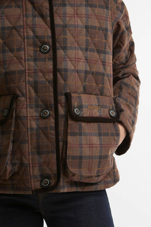 LOUDEN QUILTED JACKET MUTED TARTAN