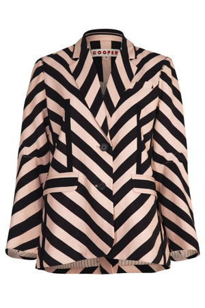 LOVE AT FIRST TUX JACKET CHEVRON STRIPE
