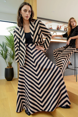 LOVE AT FIRST TUX JACKET CHEVRON STRIPE