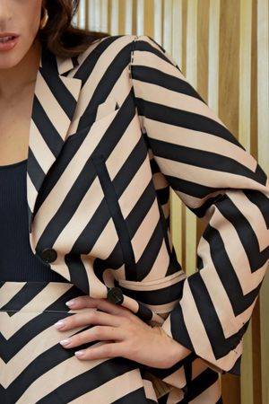 LOVE AT FIRST TUX JACKET CHEVRON STRIPE