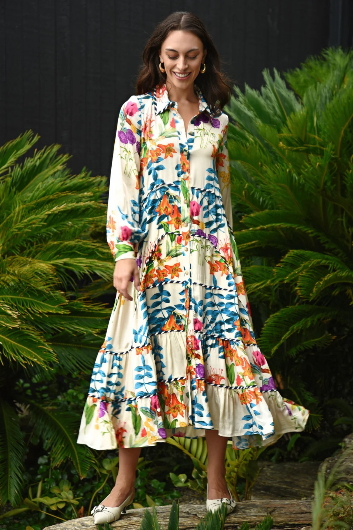 LOVE TO THE MAXI-MUM DRESS CREAM FLORAL