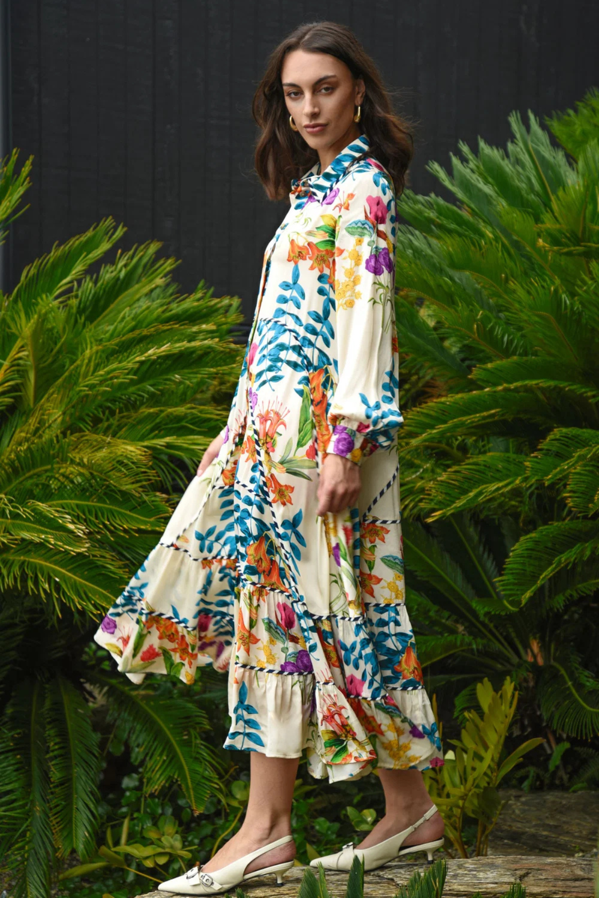 LOVE TO THE MAXI-MUM DRESS CREAM FLORAL