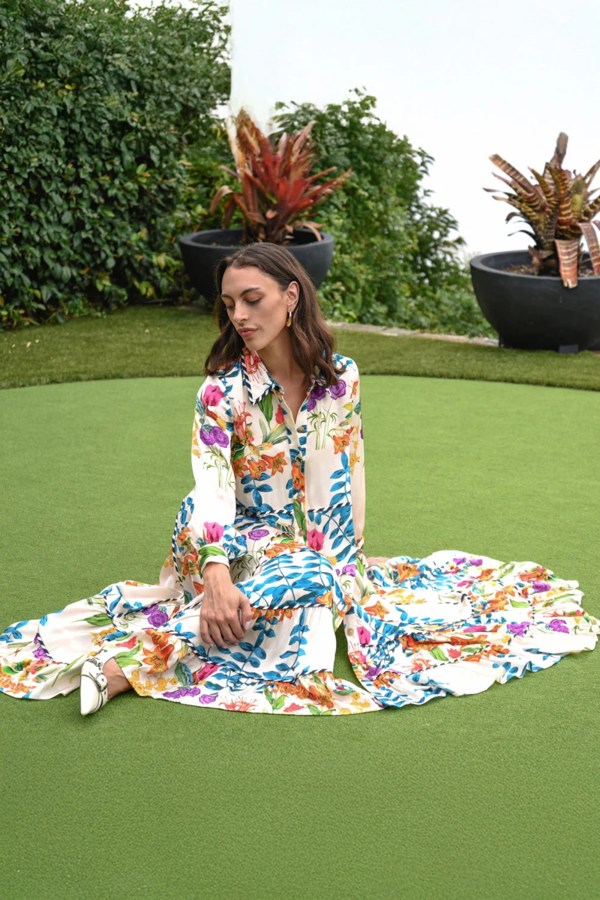 LOVE TO THE MAXI-MUM DRESS CREAM FLORAL