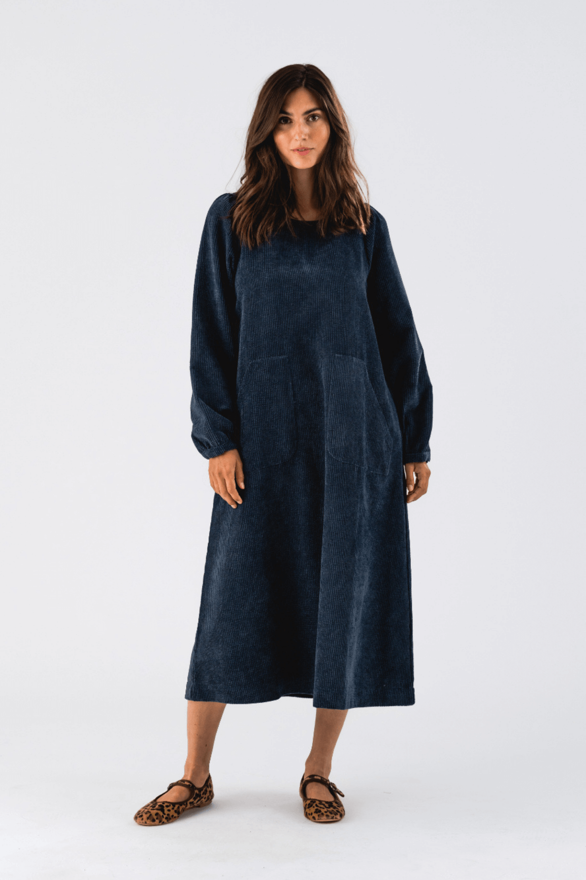 LUCAS MIDI DRESS DARK BLUE