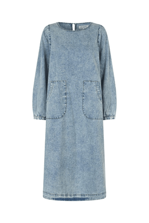 LUCAS MIDI DRESS WASHED DENIM