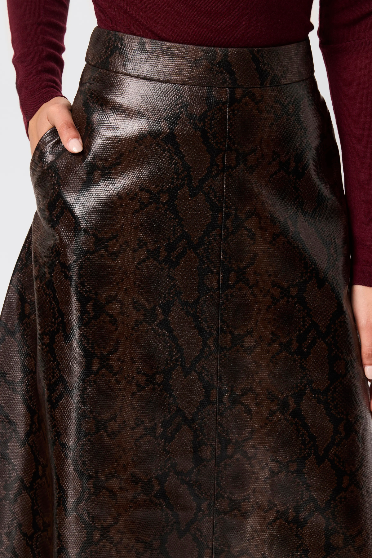 LUCENT MIDI SKIRT SNAKE PRINT