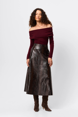 LUCENT MIDI SKIRT SNAKE PRINT