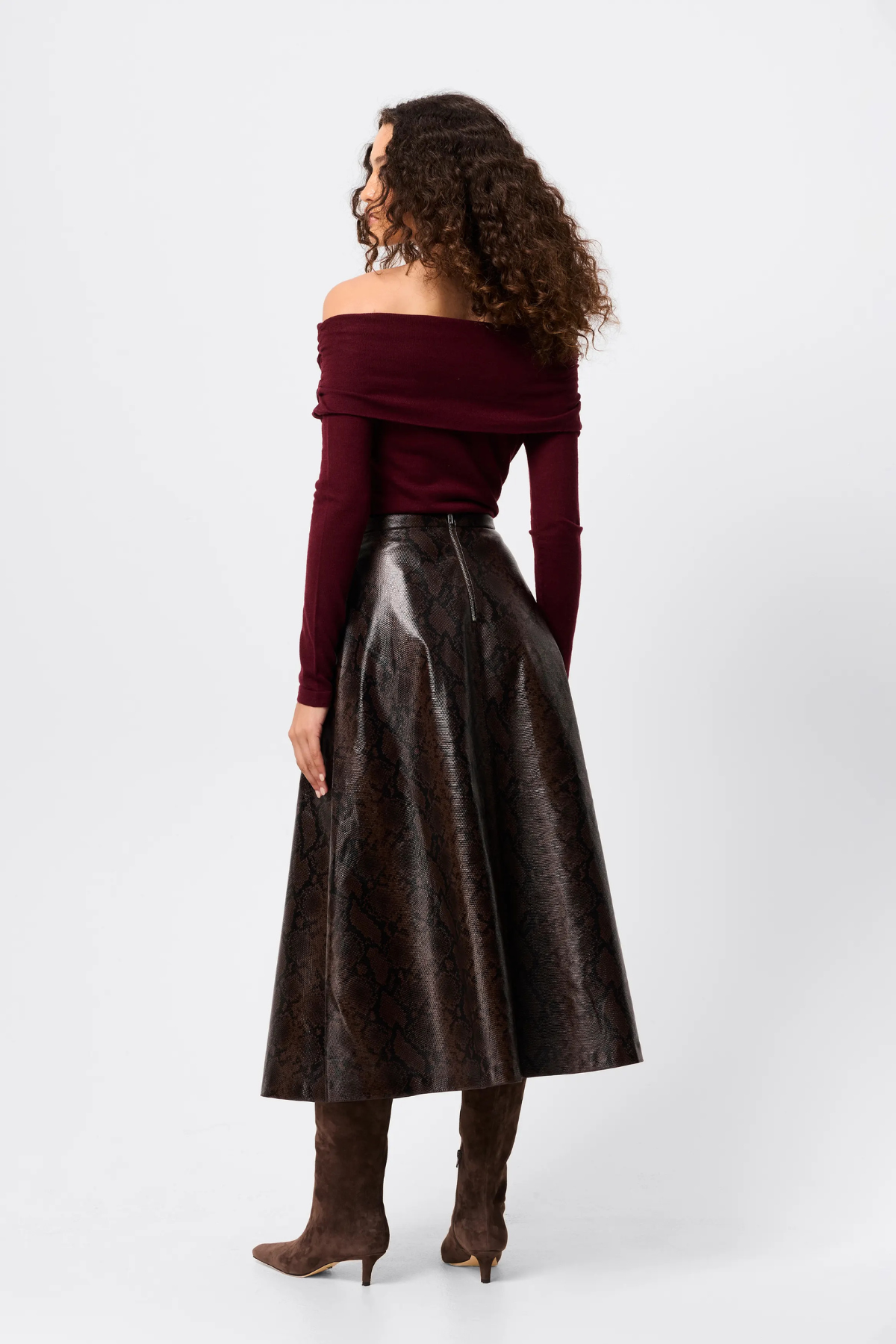 LUCENT MIDI SKIRT SNAKE PRINT