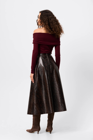 LUCENT MIDI SKIRT SNAKE PRINT
