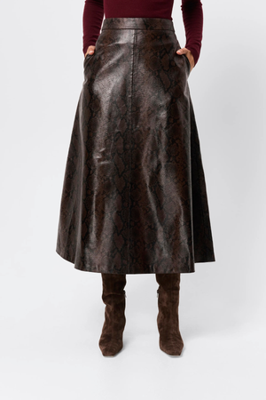 LUCENT MIDI SKIRT SNAKE PRINT