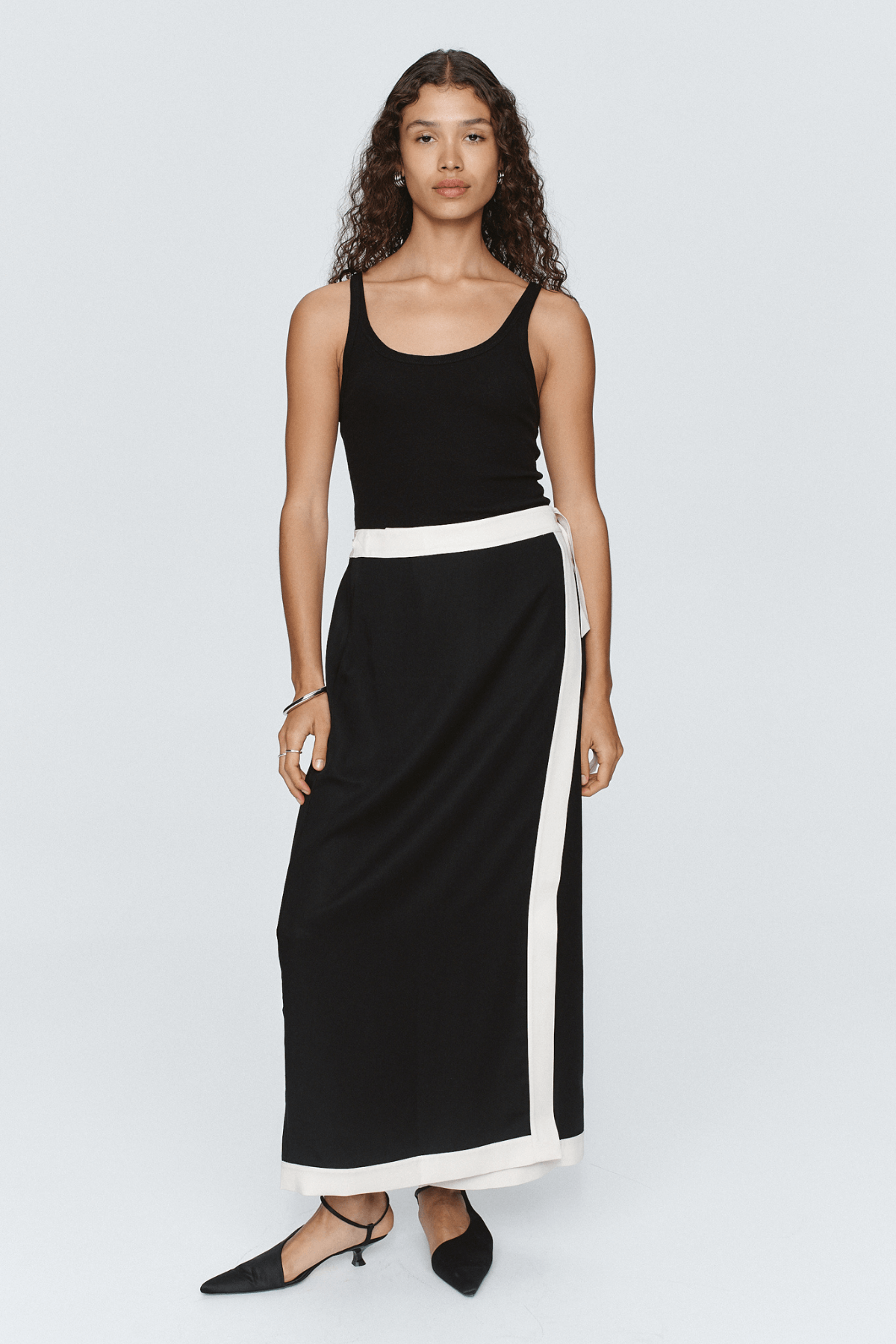 LUISA SKIRT BLACK/IVORY