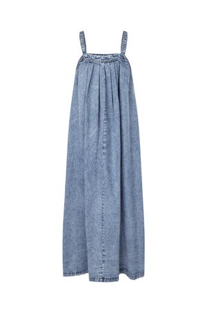 LUNGO MAXI DRESS WASHED DENIM