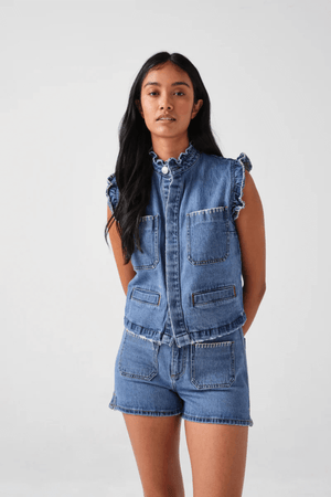 MABEL SHORT OVERDYED LILAC