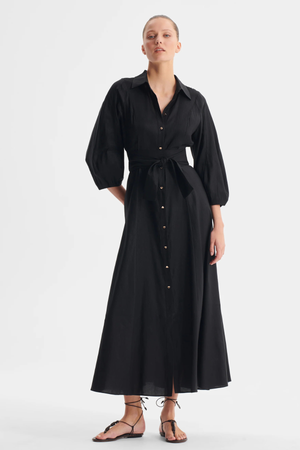 MADELYN SHIRT DRESS BLACK