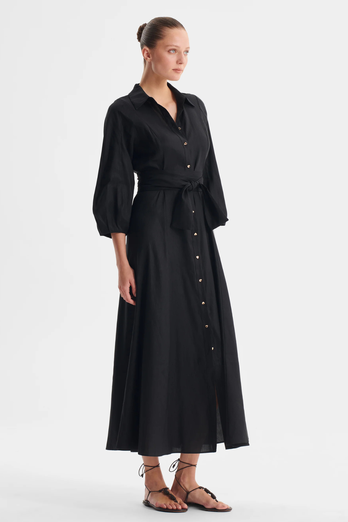 MADELYN SHIRT DRESS BLACK