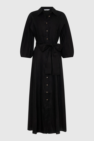 MADELYN SHIRT DRESS BLACK