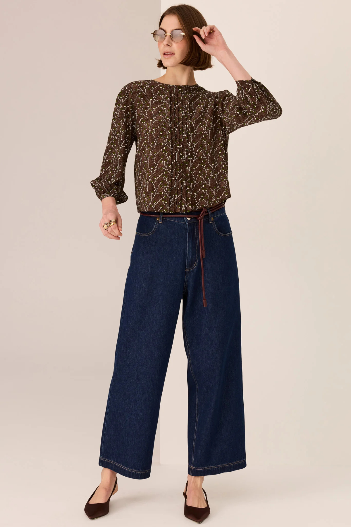MAE PRINTED SILK TOP BUD PRINT