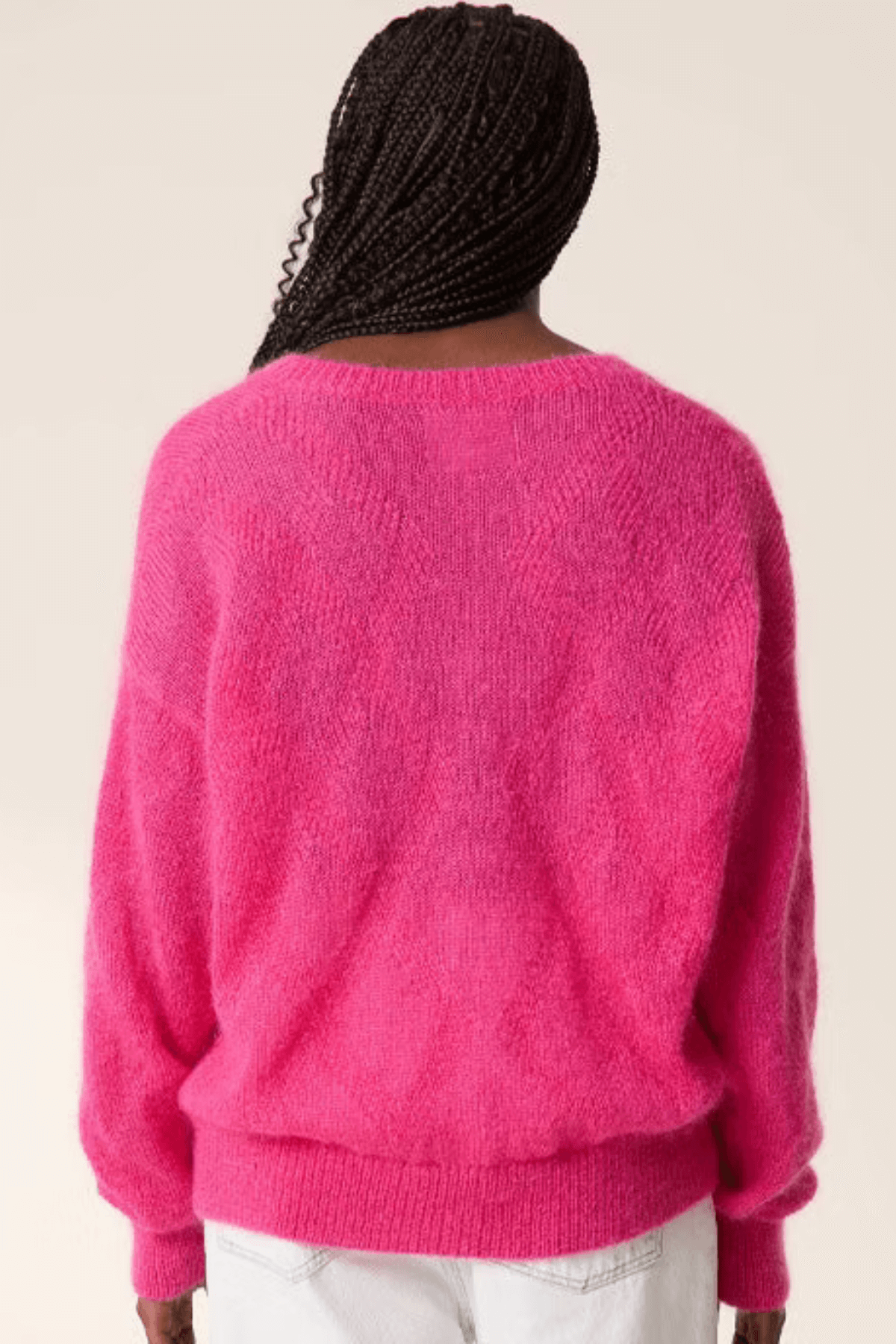 MALILI VEE NECK JERSEY PINK