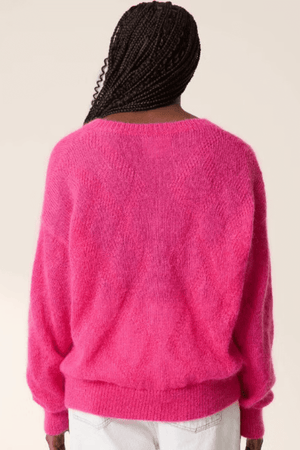 MALILI VEE NECK JERSEY PINK