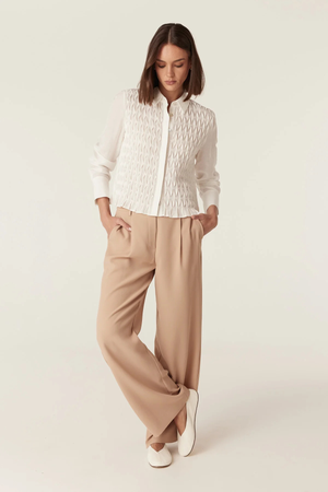 MANON PINTUCK SHIRT IVORY