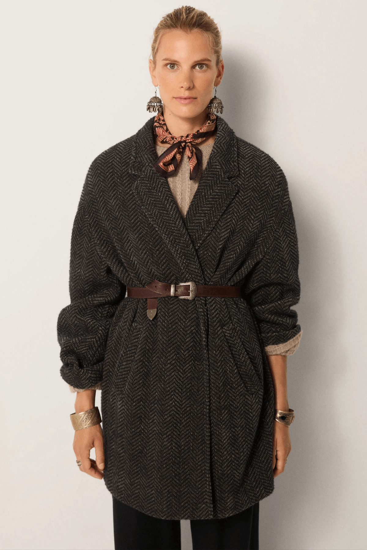 MARCEAU JACKET VELVET TWIST GREY
