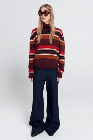 MARGOT SWEATER POPPY STRIPE