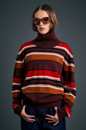 MARGOT SWEATER POPPY STRIPE