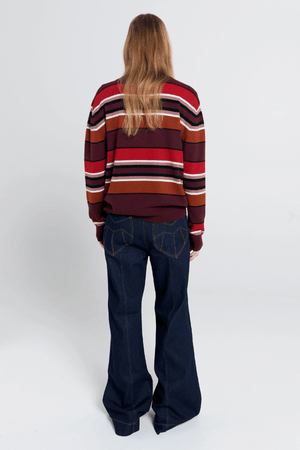 MARGOT SWEATER POPPY STRIPE